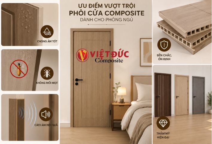 Những ưu điểm vượt trội của phôi cửa nhựa gỗ composite dành cho phòng ngủ