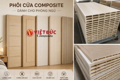 Phôi cửa nhựa gỗ composite cách âm cao cấp chuyên dùng cho phòng ngủ