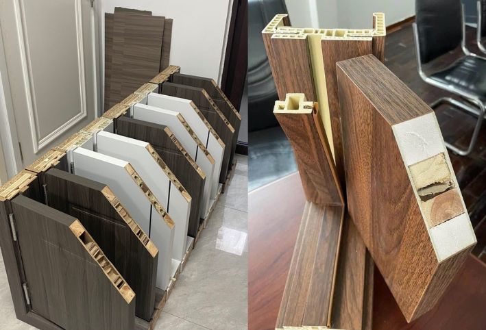 Chất lượng phôi cửa composite đảm bảo kích thước và khung bao