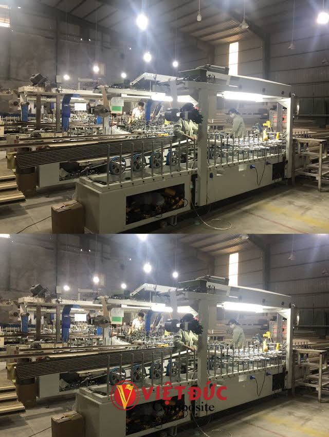 dây chuyền sản xuất phôi cửa nhựa composite