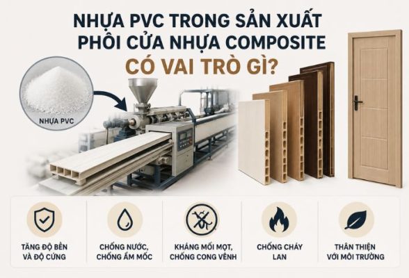 Vai trò của nhựa PVC trong sản xuất phôi cửa nhựa Composite
